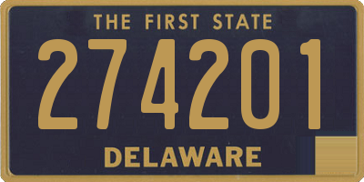 DE license plate 274201