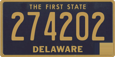 DE license plate 274202