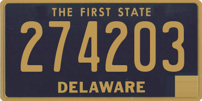 DE license plate 274203