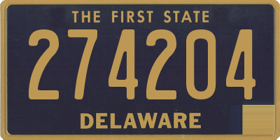 DE license plate 274204