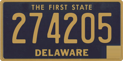DE license plate 274205