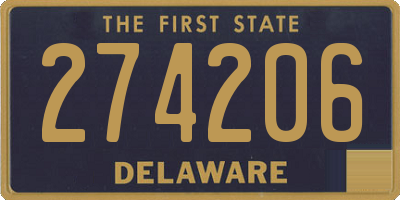 DE license plate 274206