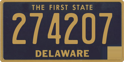 DE license plate 274207