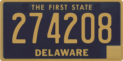 DE license plate 274208