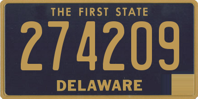 DE license plate 274209