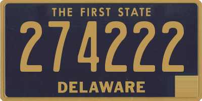 DE license plate 274222