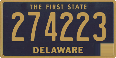 DE license plate 274223