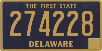 DE license plate 274228