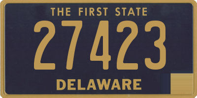 DE license plate 27423