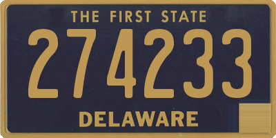 DE license plate 274233