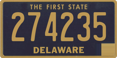 DE license plate 274235