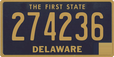 DE license plate 274236