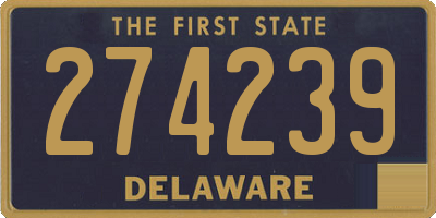 DE license plate 274239