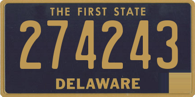 DE license plate 274243