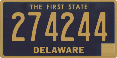 DE license plate 274244