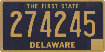 DE license plate 274245