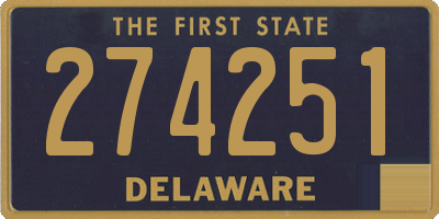 DE license plate 274251