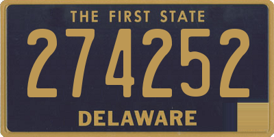 DE license plate 274252