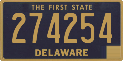DE license plate 274254