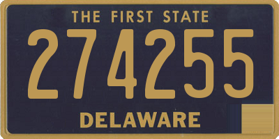 DE license plate 274255