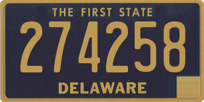 DE license plate 274258