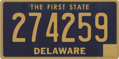 DE license plate 274259