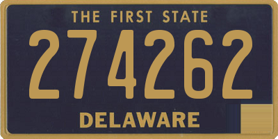 DE license plate 274262