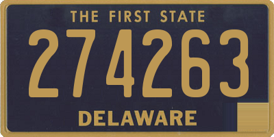 DE license plate 274263