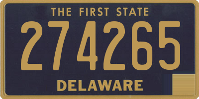 DE license plate 274265
