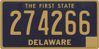 DE license plate 274266