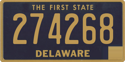 DE license plate 274268