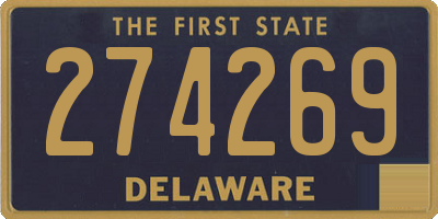 DE license plate 274269