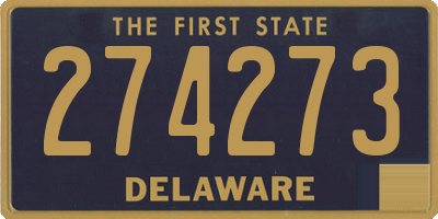 DE license plate 274273
