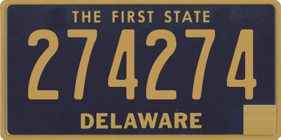 DE license plate 274274