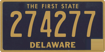 DE license plate 274277