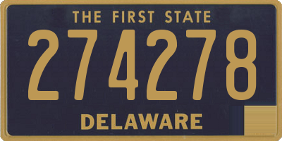 DE license plate 274278