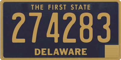 DE license plate 274283