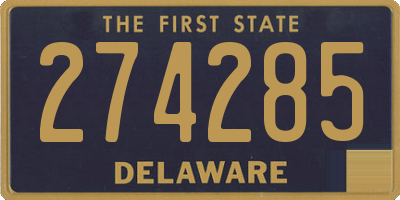 DE license plate 274285