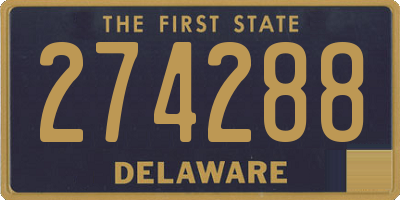 DE license plate 274288
