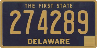 DE license plate 274289