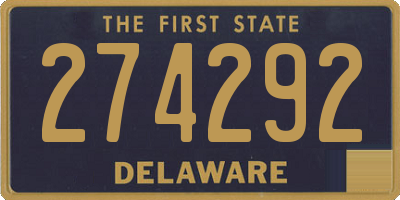 DE license plate 274292