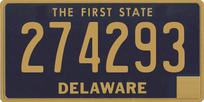 DE license plate 274293