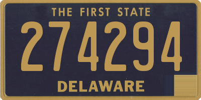 DE license plate 274294