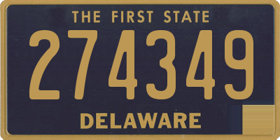 DE license plate 274349