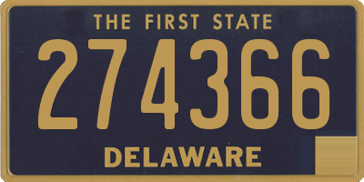 DE license plate 274366