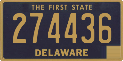 DE license plate 274436