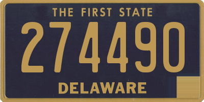 DE license plate 274490