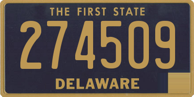 DE license plate 274509