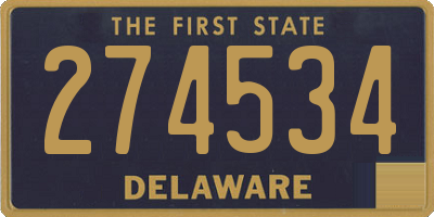DE license plate 274534