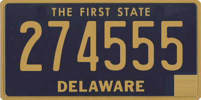 DE license plate 274555